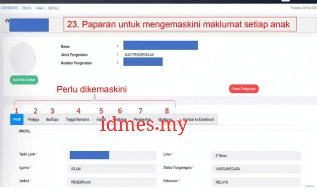 Maklumat Yang Perlu Dikemaskini: