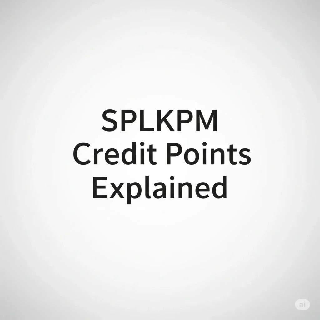 SPLKPM Mata Kredit Diterangkan SPLKPM Credit Points Explained